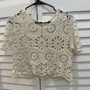 Rebellion Cream Crochet Blouse
